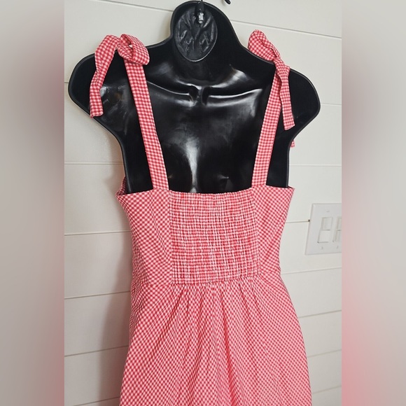 DRAPER JAMES RSVP | Bow Strap Midi Dress Cherry Gingham XL - Picture 5 of 11